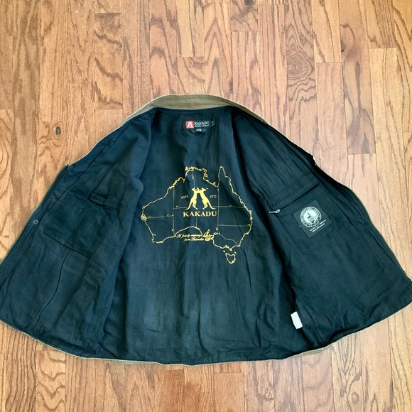 KAKADU TRADERS AUSTRALIA Men’s XL Concealed Carry Tan Canvas Zip Up Vest Outdoor - Picture 5 of 5